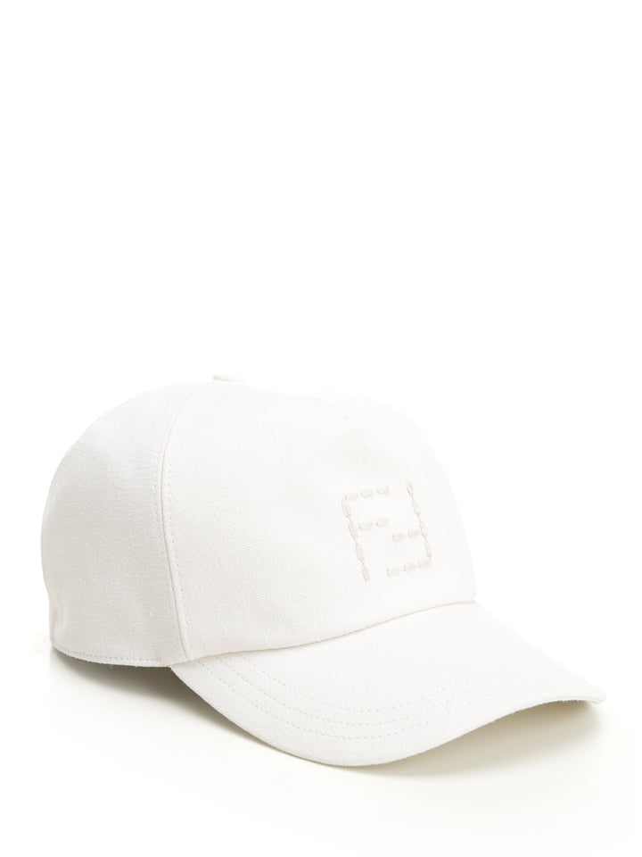 Fendi Canvas Baseball Cap Hats - White | 4e16559b89b1840afa5d617e4b4449c4314bd7d6