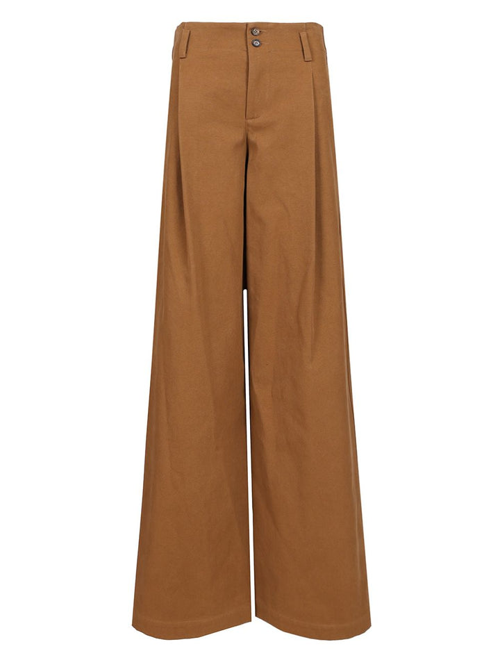 Chloe' Wide-Leg Trousers - Brown | bcb0ec85b72dcb2d3ca2ab86636211c9c142cba4