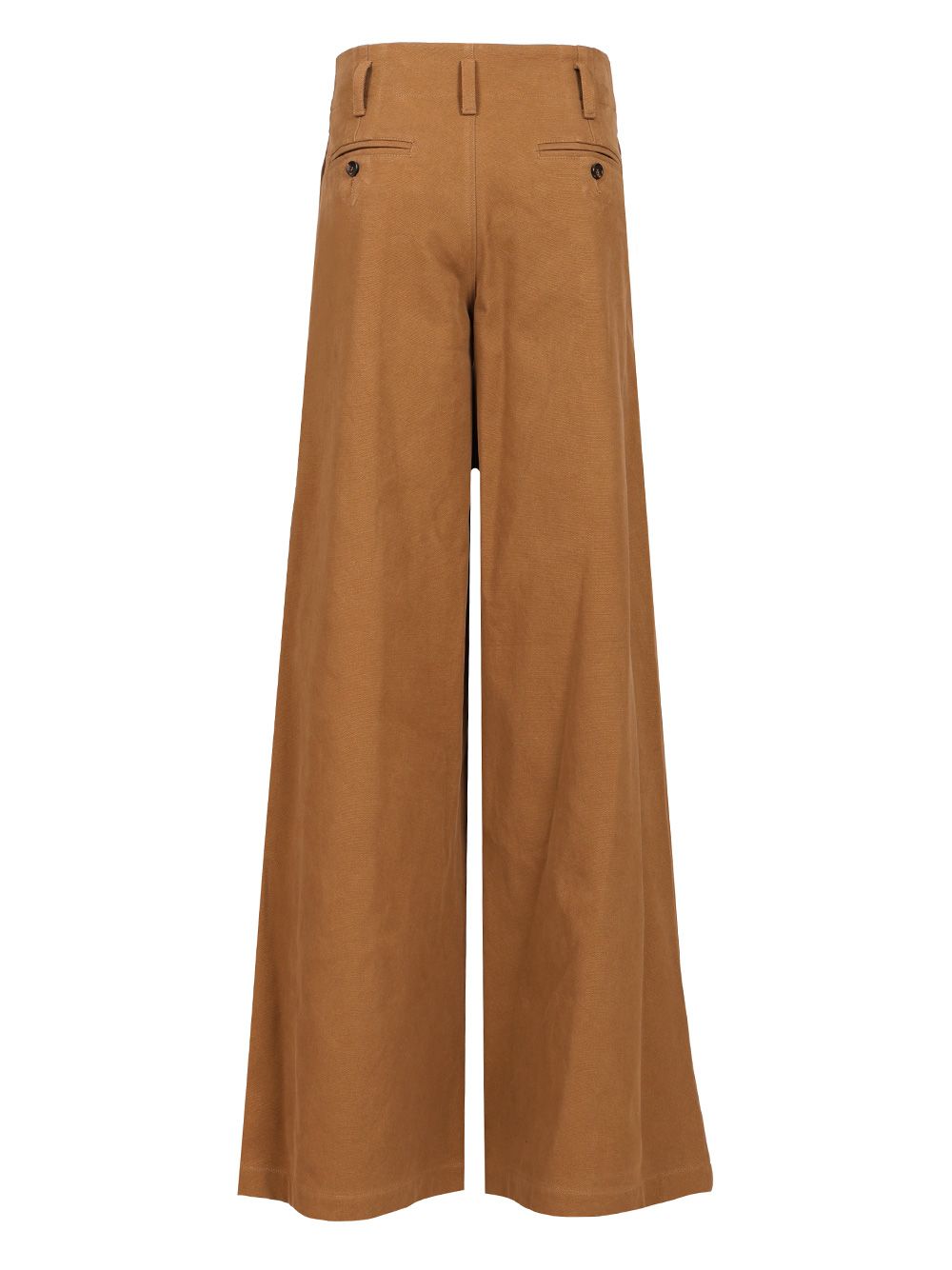 Chloe' Wide-Leg Trousers - Brown | 5dc22af105a31e786a3d96788e0ec73901ca8916