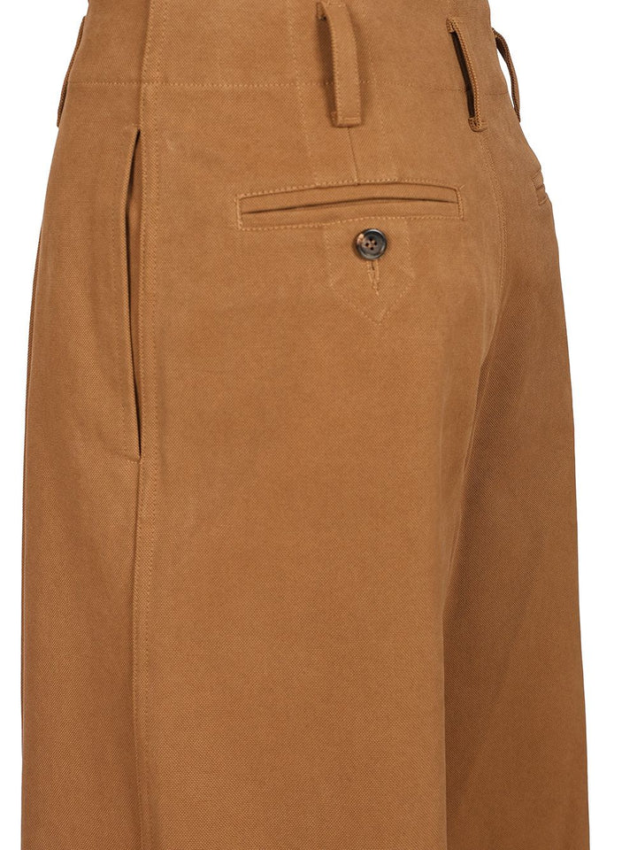 Chloe' Wide-Leg Trousers - Brown | 6d909b40014d166db8352b76da3dfdeeb3cbd0de