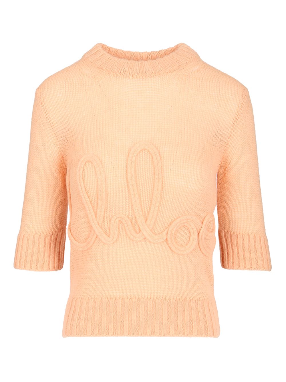 Chloe' Logo Pullover Knitwear - Orange | e2f8ee4a11cb93a886f9ad50f995c11d243846ef
