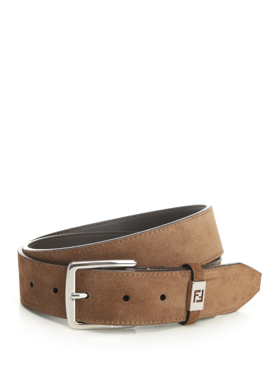 Suede Ff Belt Belts Brown