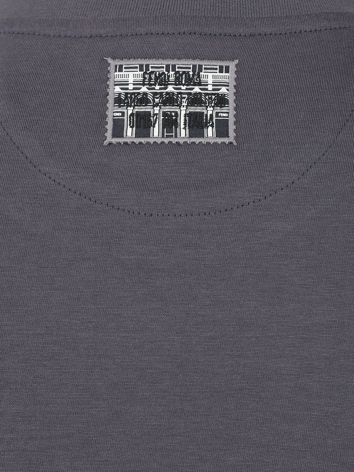 Fendi Cotton T-Shirt - Blue | d6b1cbaa50348147b5f37b453fbeee3d30188c12