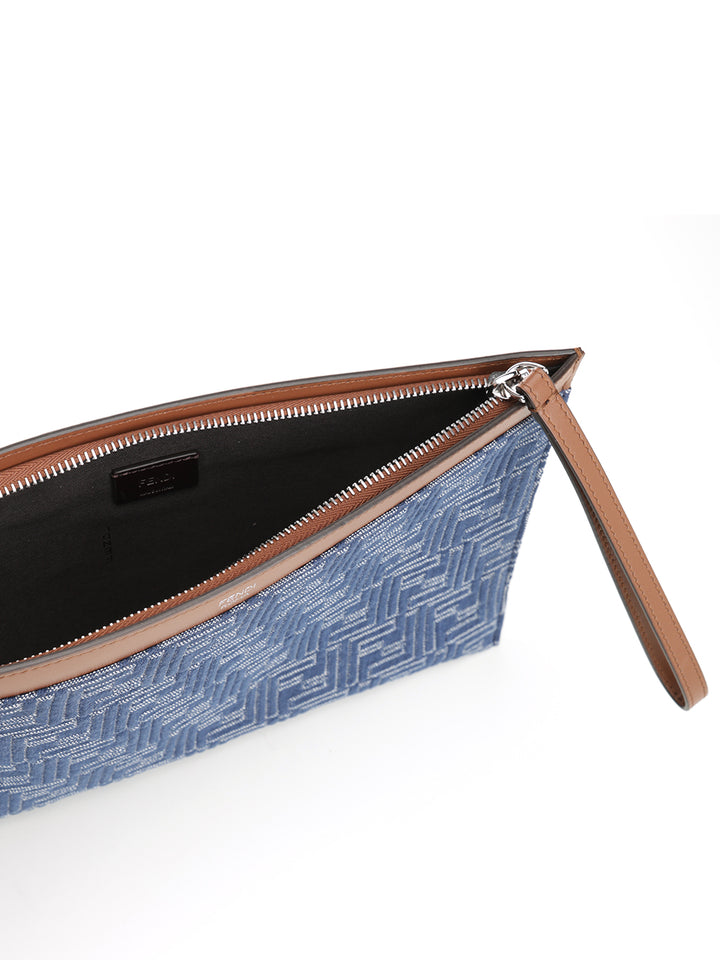 Fendi Medium Ff Flat Pouch Small leather goods - Blue | 0f29f4b94a2e7e2eaafdfd9c20d2f5fcdd41fd2d