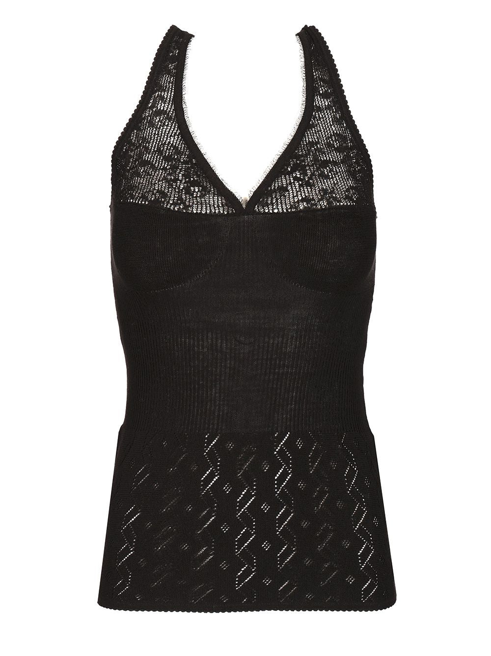 Chloe' Twin Set In Cotton Knit Knitwear - Black | a7bd2e53d50042df902ed74d54abc2e293cd06ff