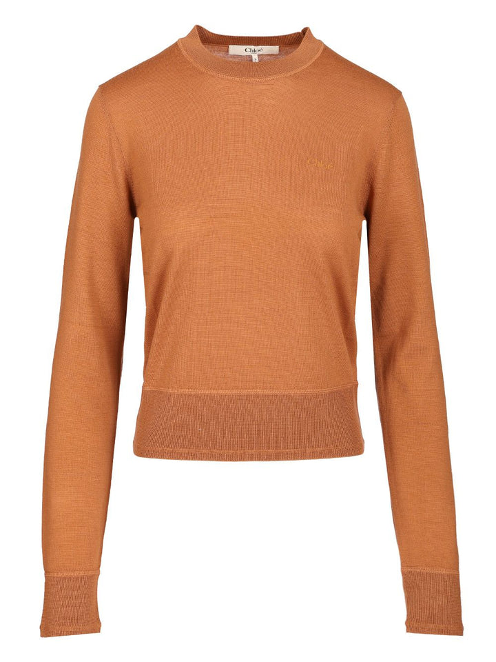 Chloe' Wool Sweater Knitwear - Brown | 91e898d1ecab80e3875c5d48a4d66076dce833c1