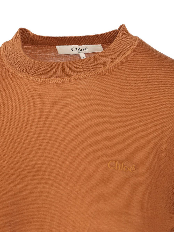 Chloe' Wool Sweater Knitwear - Brown | a16a7c59eafeb439bc18b35e51228ddb2d1e8ac9