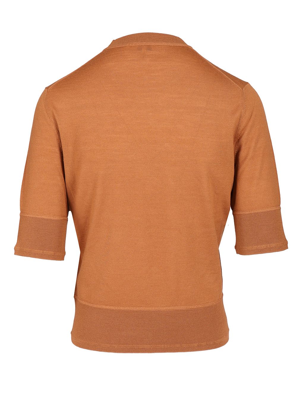 Chloe' Short-Sleeved Sweater Knitwear - Brown | 2852525ac0445ce10afcb8c0216f3efa18ffb389