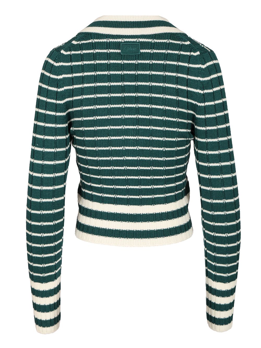 Chloe' Fitted V-Neck Sweater Knitwear - Green | 8a1a2e878c10a0d9399cc3871c1d1a58c2c55f8f