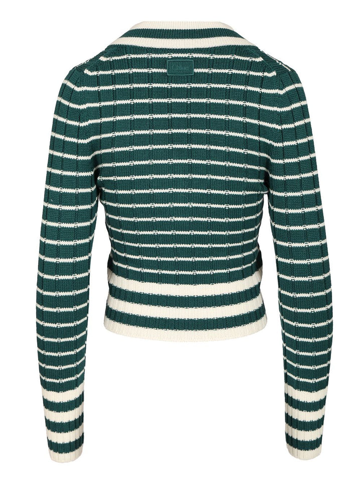 Chloe' Fitted V-Neck Sweater Knitwear - Green | 8a1a2e878c10a0d9399cc3871c1d1a58c2c55f8f