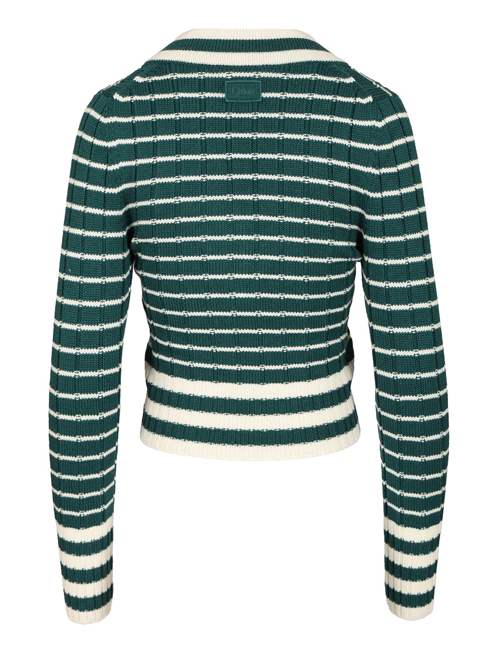 Chloe' Fitted V-Neck Sweater Knitwear - Green | 937d95926ab0fb9ff0548153a8583e106c4a0144