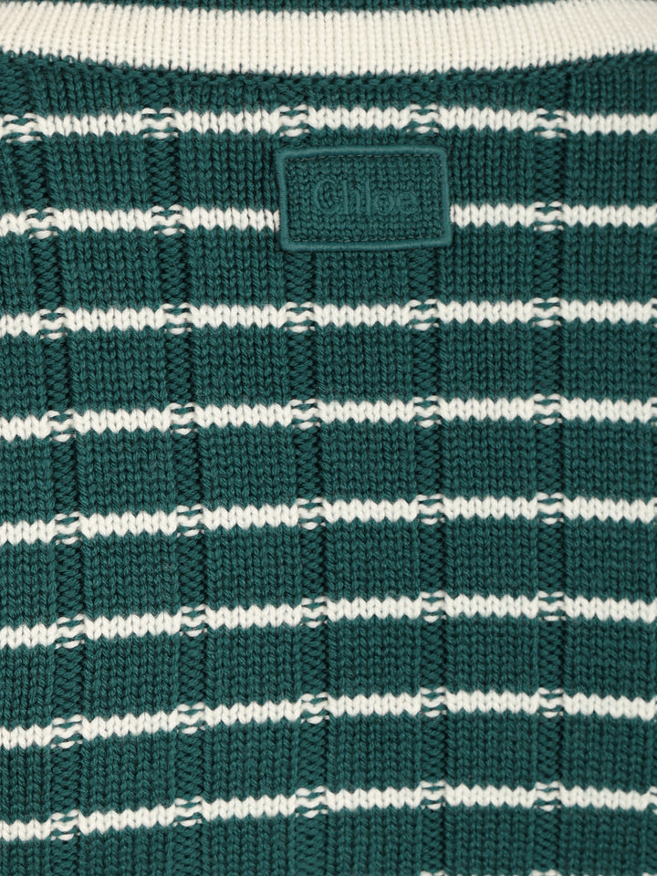 Chloe' Fitted V-Neck Sweater Knitwear - Green | b820e4ae138aad2d4f89287c1ef2f12720b60ce4