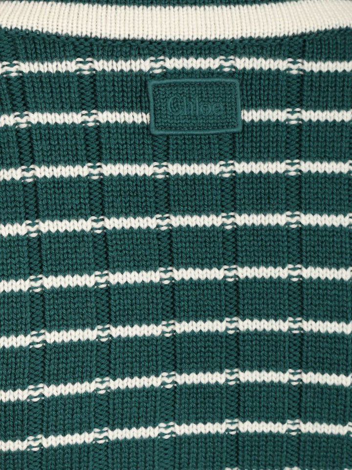 Chloe' Fitted V-Neck Sweater Knitwear - Green | a471e73d0f44705d3ba2a5aef6524b375f76ca60