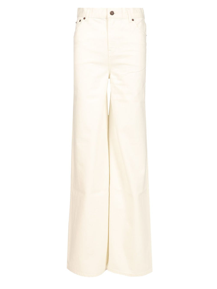 Chloe' Wide-Leg Jeans - White | 35ddf92362f6eb4acd8546c946a0d31c2e52fde5