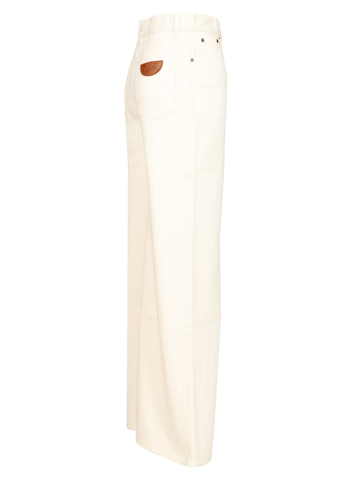Chloe' Wide-Leg Jeans - White | 1b0bc717d4cedab4caefd9fac1a24a1f291db9b3