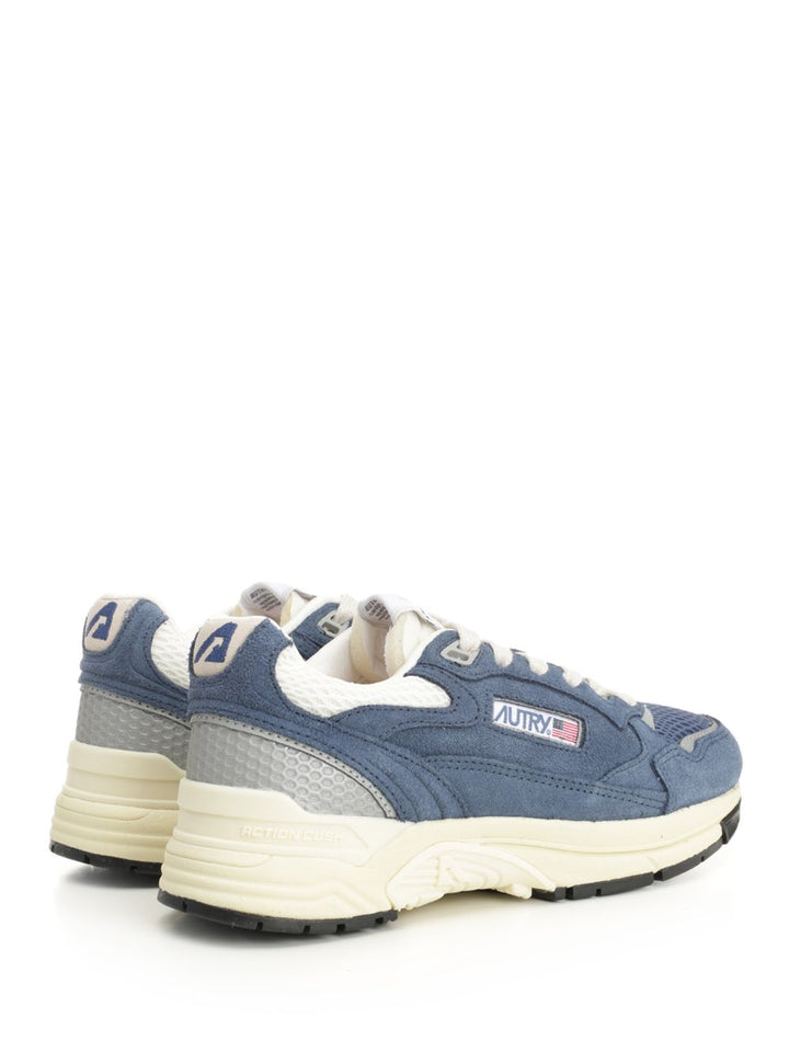 Autry  Hyperway Sneaker In Mesh And Suede Sneakers - Light blue | 96b36d1655ad058ff8af3408ca226d9062ffa7e5