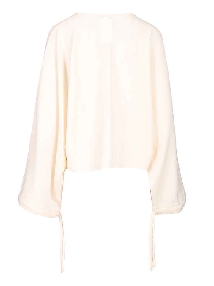 Max Mara Fine Wool Yarn Sweater Knitwear - White | 91bd3b5825a941fd5882b2b724d63f12181d31d8