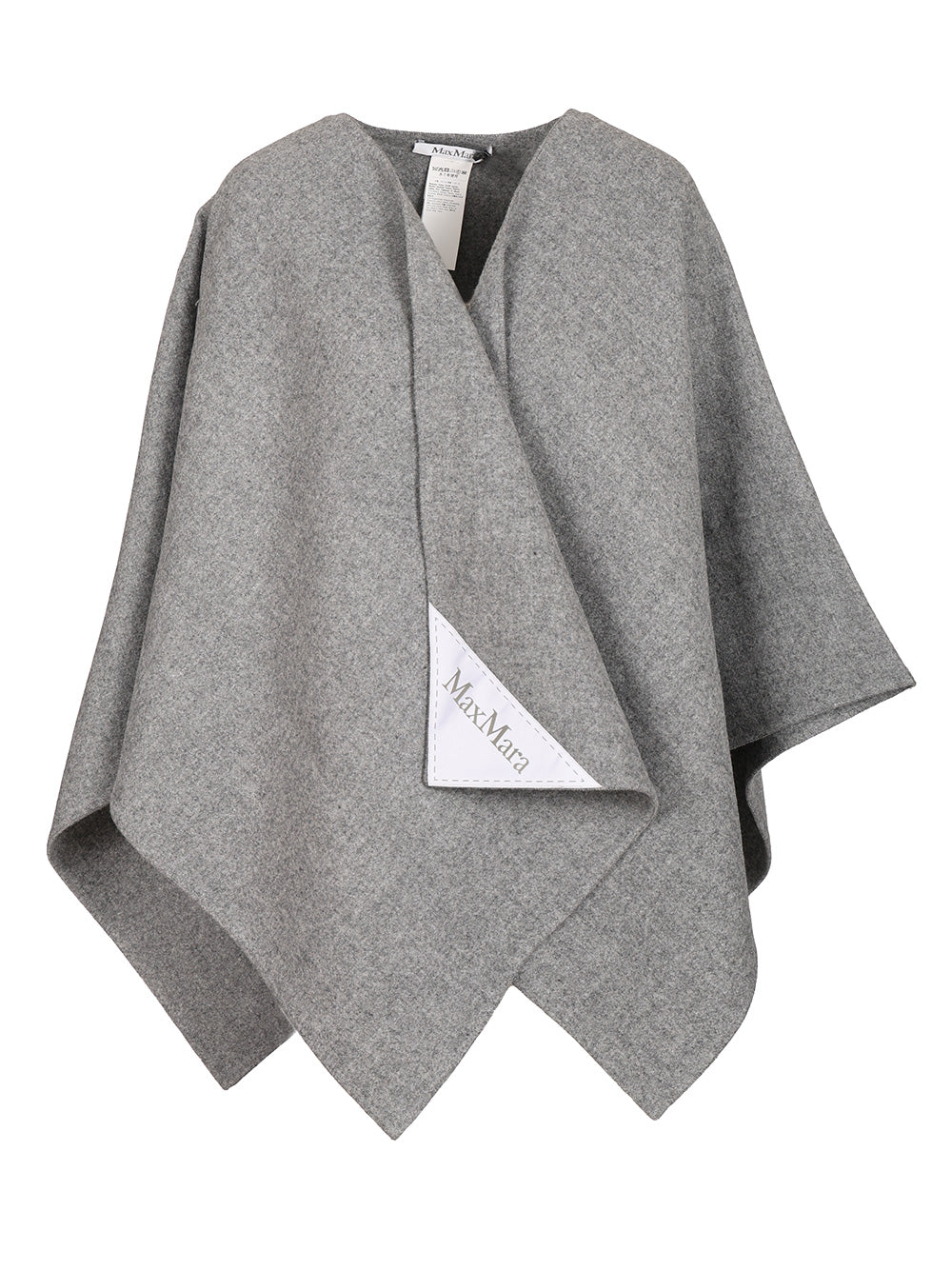 Max Mara Asymmetrical Poncho Scarves And Foulards - Grey | 16ad3522fdf155f87d188c18d2d96ade5d2fe136