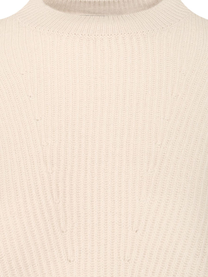 'S Max Mara Ribbed Wool Sweater Knitwear - White | ec0f675fc65a1daa57d7bccfa78d668e12268408