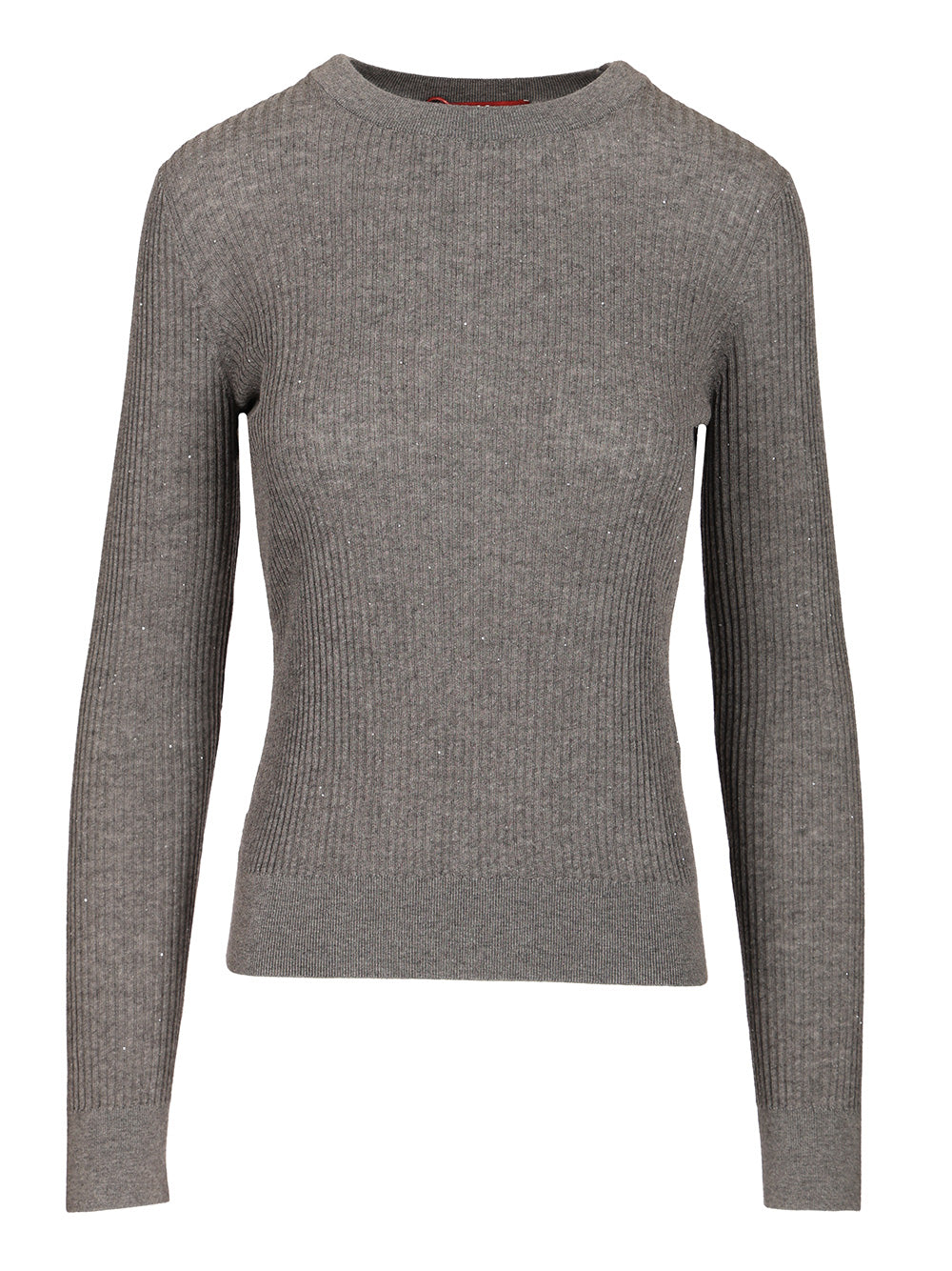 Max Mara Studio Wool And Silk Sequin Sweater Knitwear - Grey | dfd85f03a706243418c3231ef5ab6ee866253d33