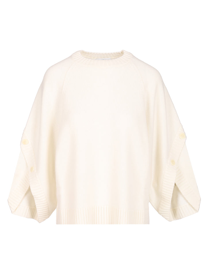 Max Mara Oversized Wool And Cashmere Sweater Knitwear - White | ca4a7de0625543472d088fa6a54a3e06b5e86548