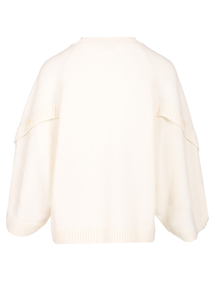 Max Mara Oversized Wool And Cashmere Sweater Knitwear - White | 9a26860d058d755abd92a9c4d2a5de7c5eca2ace