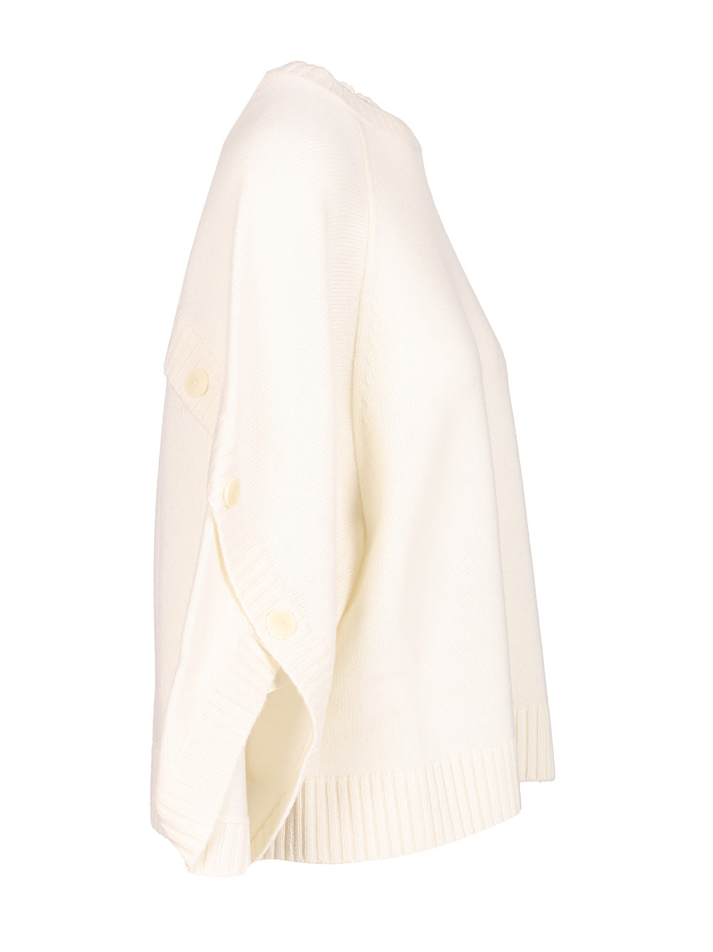 Max Mara Oversized Wool And Cashmere Sweater Knitwear - White | 56b4ac71ef7f770a6a66aaf3b9ab88b4dfecb459
