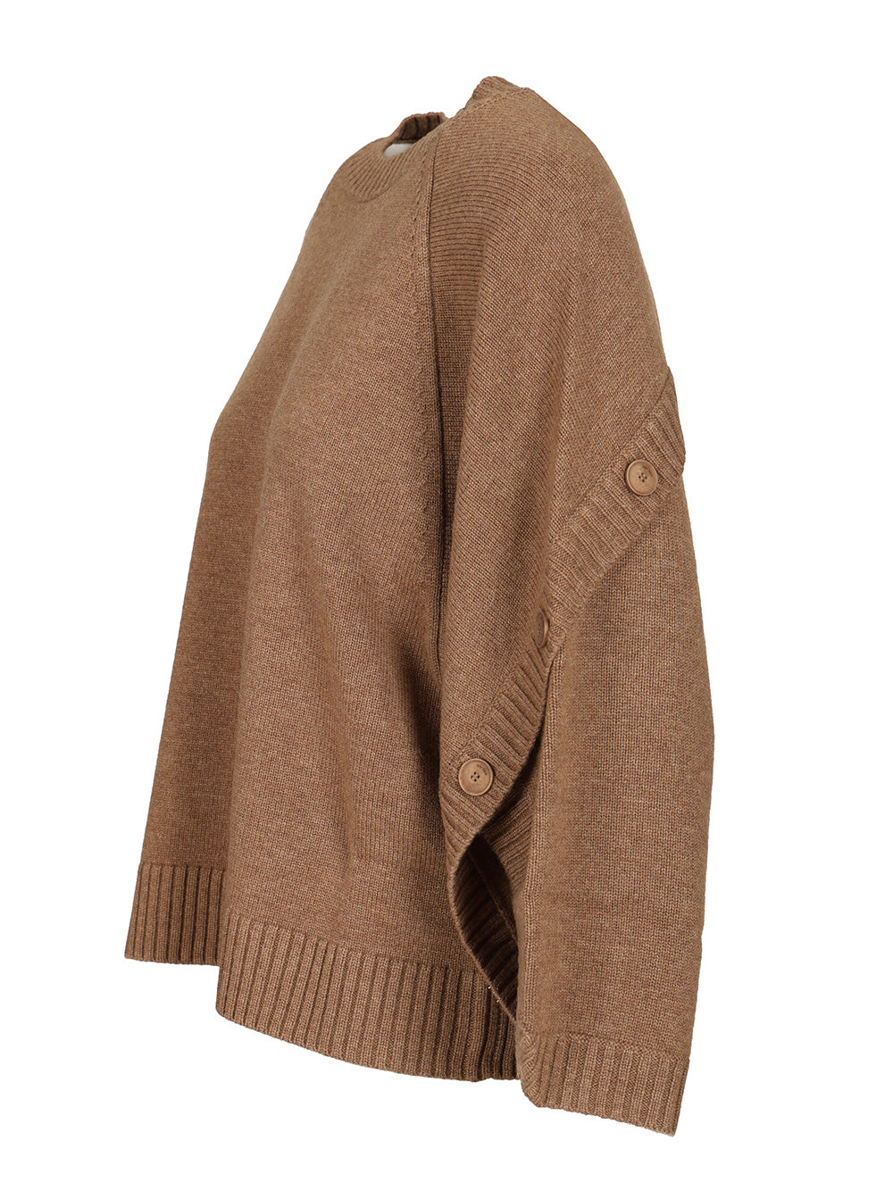 Max Mara Oversized Wool And Cashmere Sweater Knitwear - Brown | 309b682d1d06e42f8c26ce4d9084091559f652cb