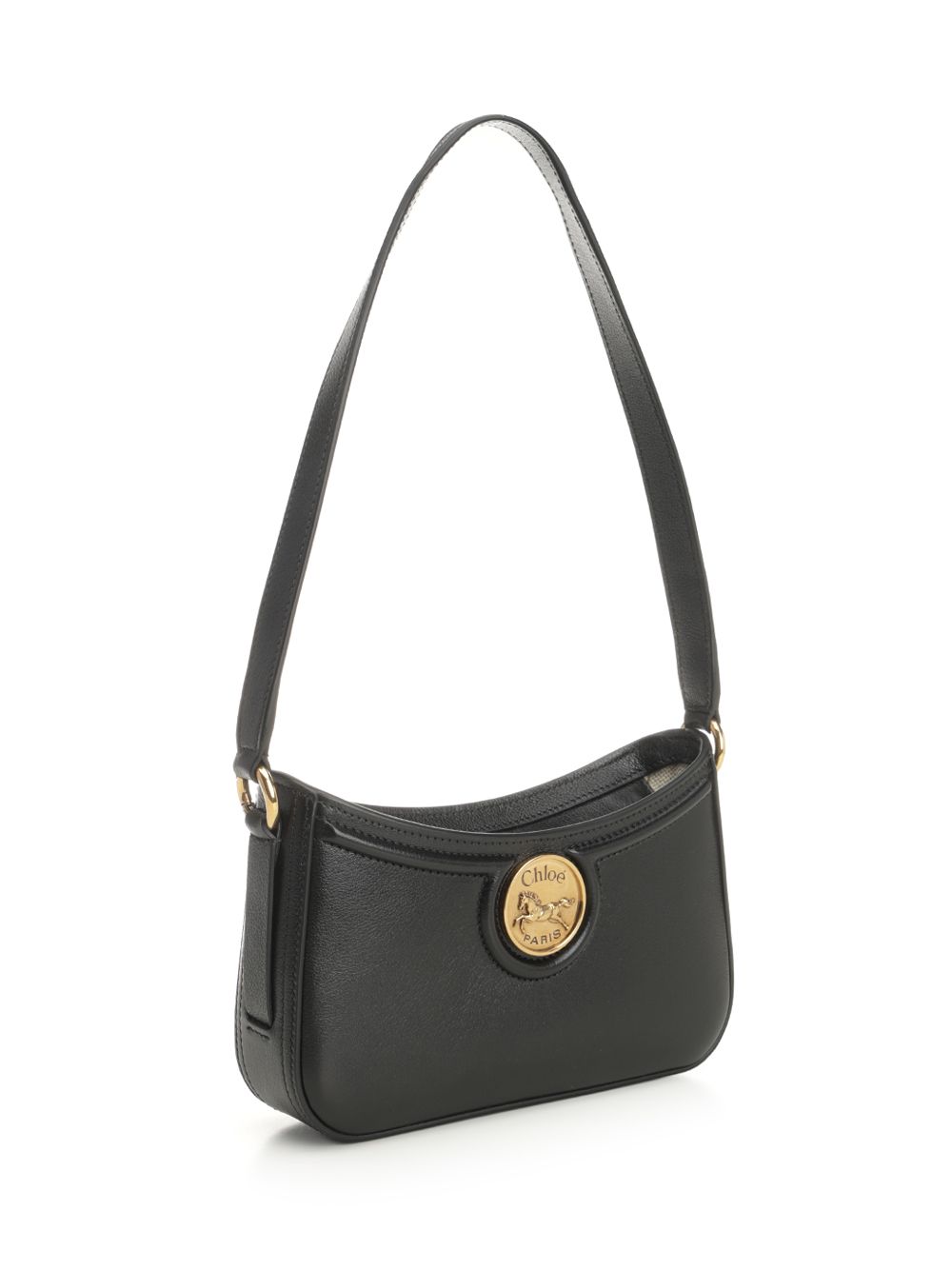 Chloe' Horse Medal Shoulder Bags - Black | e14a8e201576ada390f6556455d1384103579ed3