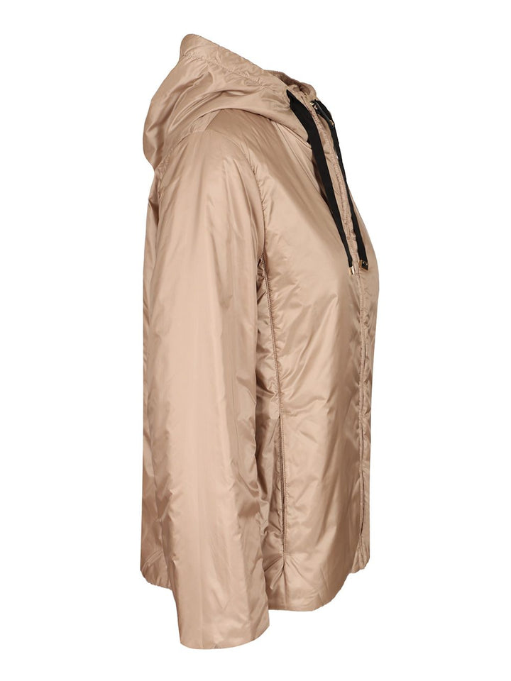 Max Mara The Cube Padded Jacket With Hood Coats - Beige | ec32a5d2854100511bc583f63848bf91f57416b8