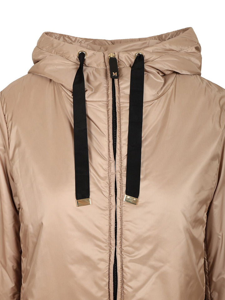 Max Mara The Cube Padded Jacket With Hood Coats - Beige | 995a0bb2e7ff644e8d71baa9024b86d291d8ea4a