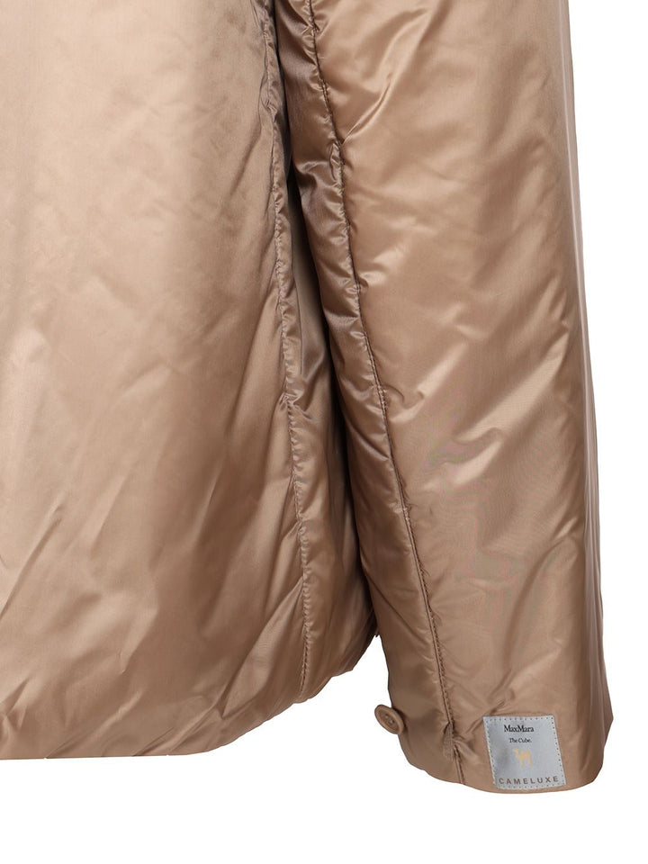 Max Mara The Cube Padded Jacket With Hood Coats - Beige | 885c0cbced93737bb4626c2e29f1771bc2692a53