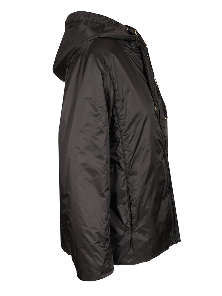 Max Mara The Cube Padded Jacket With Hood Coats - Black | 01df320fc4390cffc3feda5fa3f0105c36886909
