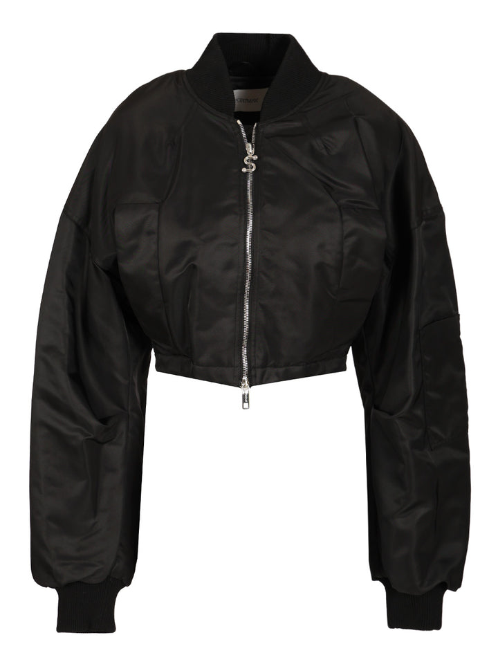 Sportmax Water-Repellent Twill Bomber Jacket Jackets - Black | 0d5588210fa9983119a8387f0e4ae68c8d1a770d