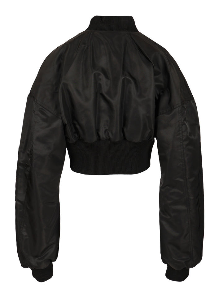 Sportmax Water-Repellent Twill Bomber Jacket Jackets - Black | bdbff47508bb8baf078c0a353f497bc828f37405