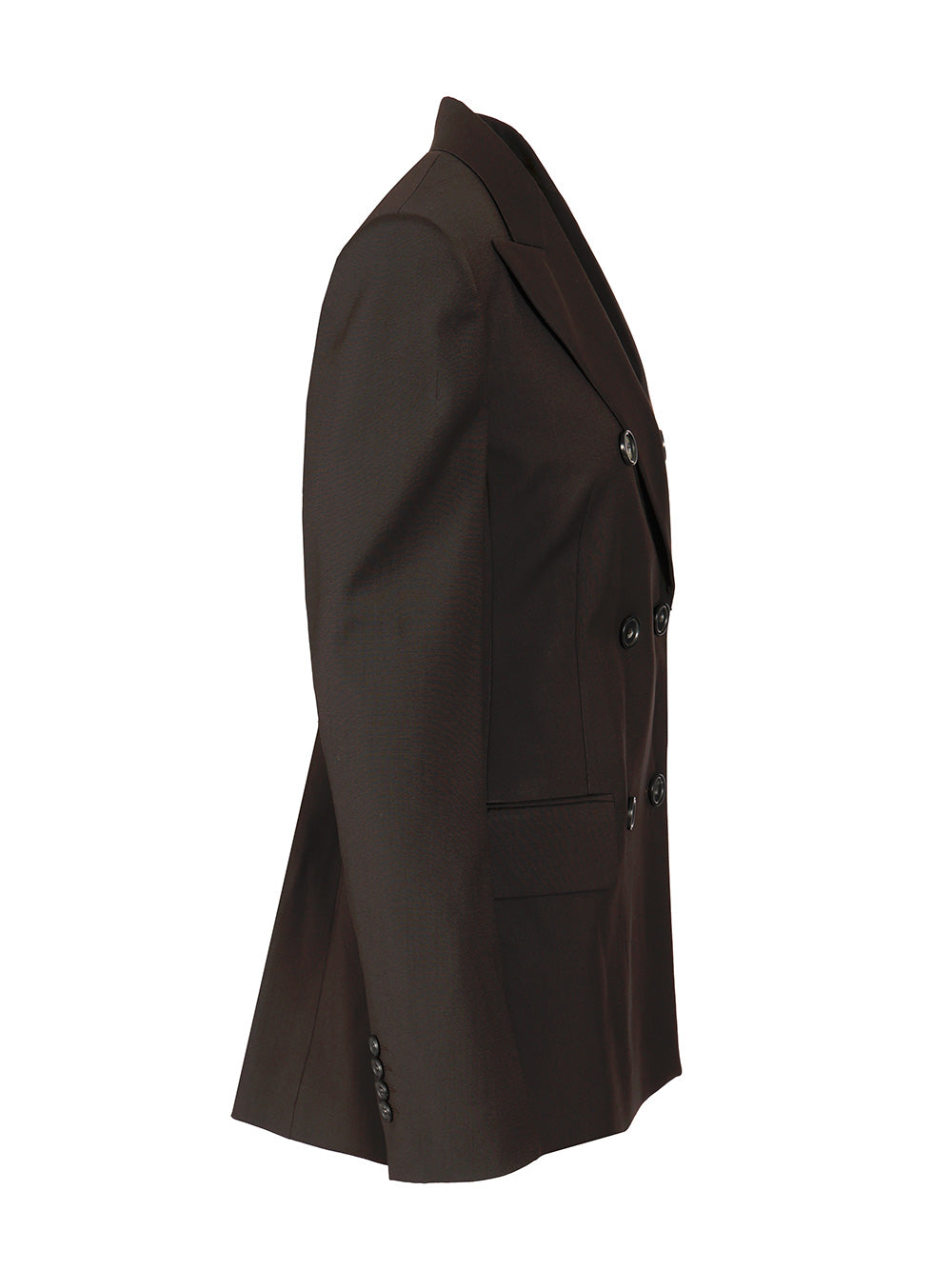 Sportmax Double-Breasted Tailored Blazer Jackets - Brown | 750c00bf485c5754f6f112c740a4c71fa586b754