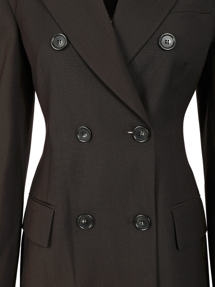 Sportmax Double-Breasted Tailored Blazer Jackets - Brown | df712965f6469585a149dc2680daee8700e8c18f