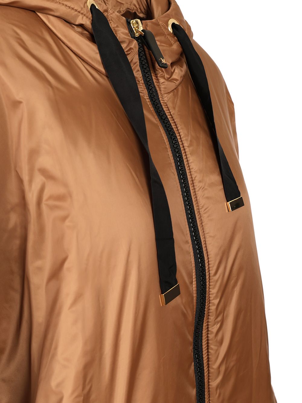 Max Mara The Cube Padded Cape With Hood Coats - Brown | 2b6a01d853a20b065f46f366399d144fd924ff73