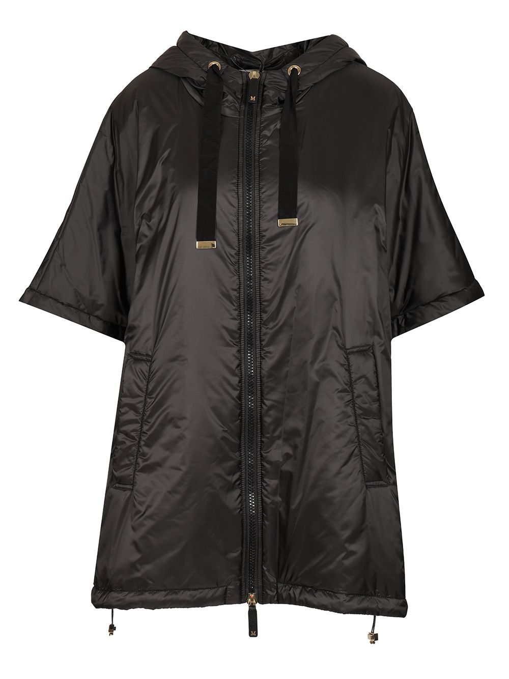 Max Mara The Cube Padded Cape With Hood Coats - Black | 7c0394ceeed605b399ac24728f05b65475eeb82a