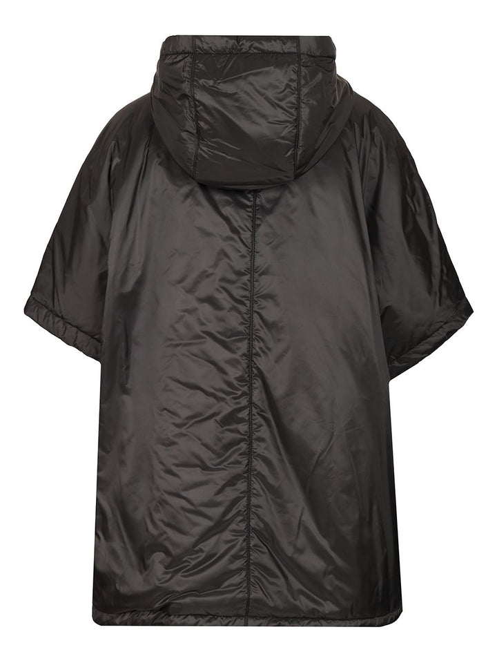 Max Mara The Cube Padded Cape With Hood Coats - Black | 5f14640ae966df58bd85d2197434d9fc43258194