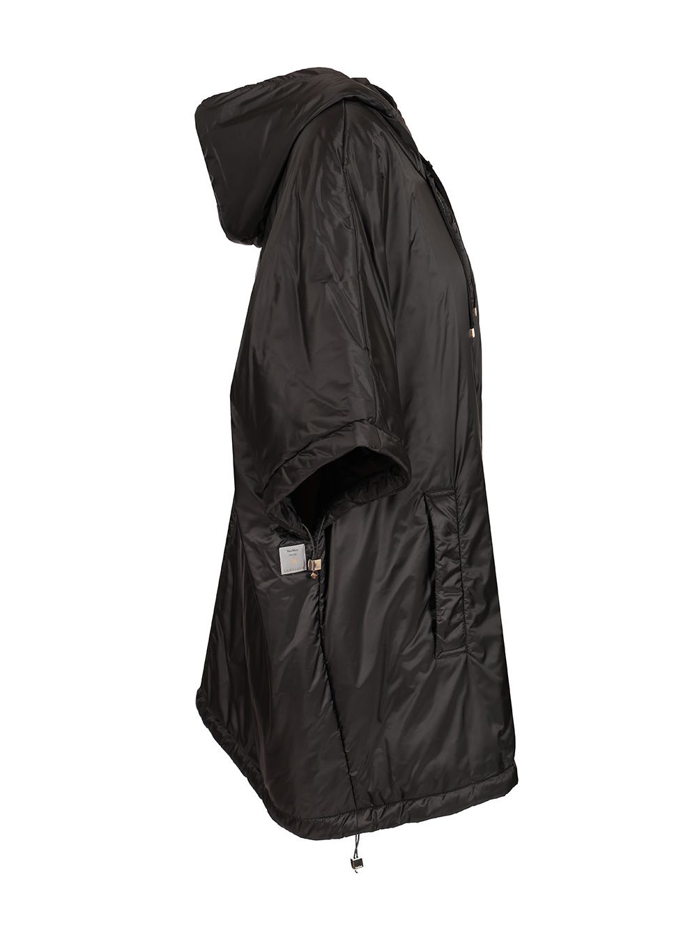 Max Mara The Cube Padded Cape With Hood Coats - Black | c1e9dc8cd87ea2f287b5fcbedf456777c9182b7d