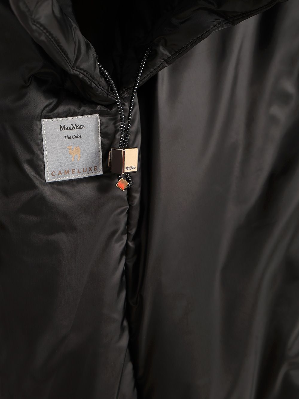 Max Mara The Cube Padded Cape With Hood Coats - Black | 70edce24e1f587b7af10ffda1369cc1bc0eeba47