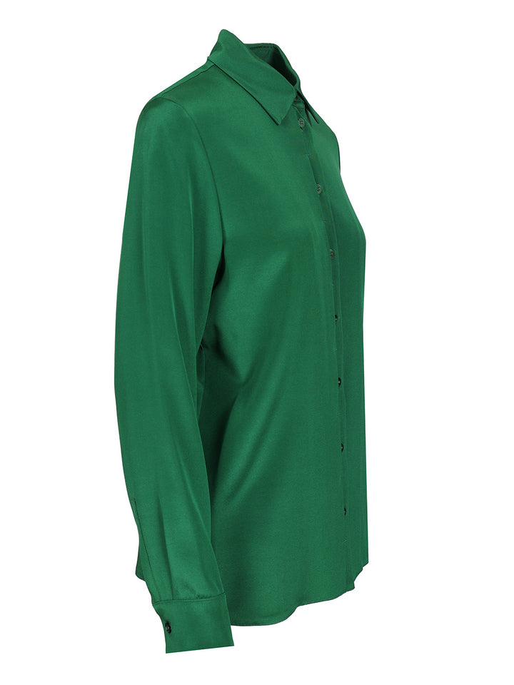 Max Mara Stretch Silk Cady Shirt Shirts - Green | c1ae01a022470c7c8b639da4f803df54d64e1077