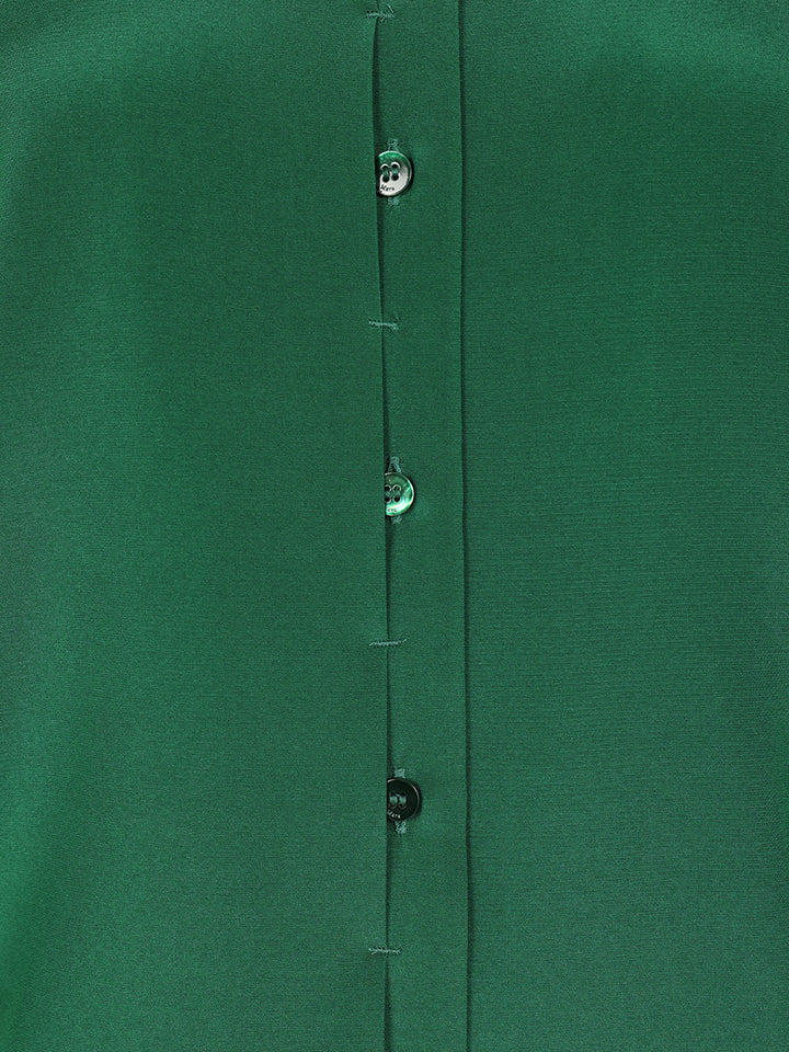 Max Mara Stretch Silk Cady Shirt Shirts - Green | 06568dcb69c87dfc66168350d1bf373484e6f458