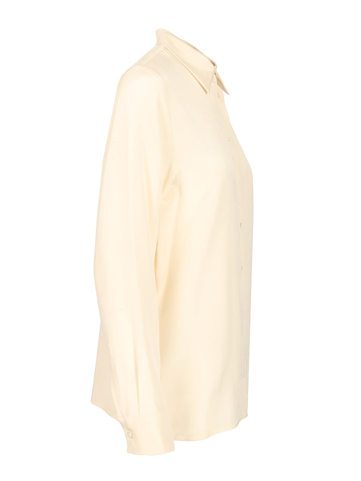 Max Mara Stretch Silk Cady Shirt Shirts - White | 8df770e3279392c22bad61519ddf1ff923dfcdca