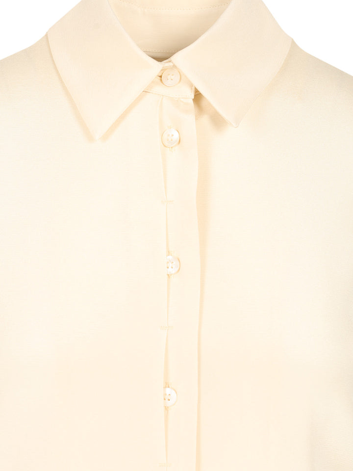 Max Mara Stretch Silk Cady Shirt Shirts - White | 062d7a873afb9b9846b2a61342a8466368485526