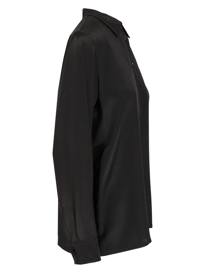 Max Mara Stretch Silk Cady Shirt Shirts - Black | 677398961d67684d273ebea281efc89509ca1710