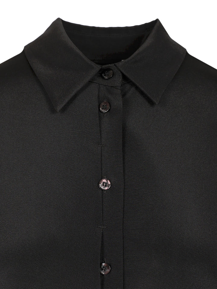 Max Mara Stretch Silk Cady Shirt Shirts - Black | 9dfc12301ce7642ab679b9a842690ee182cb7f70