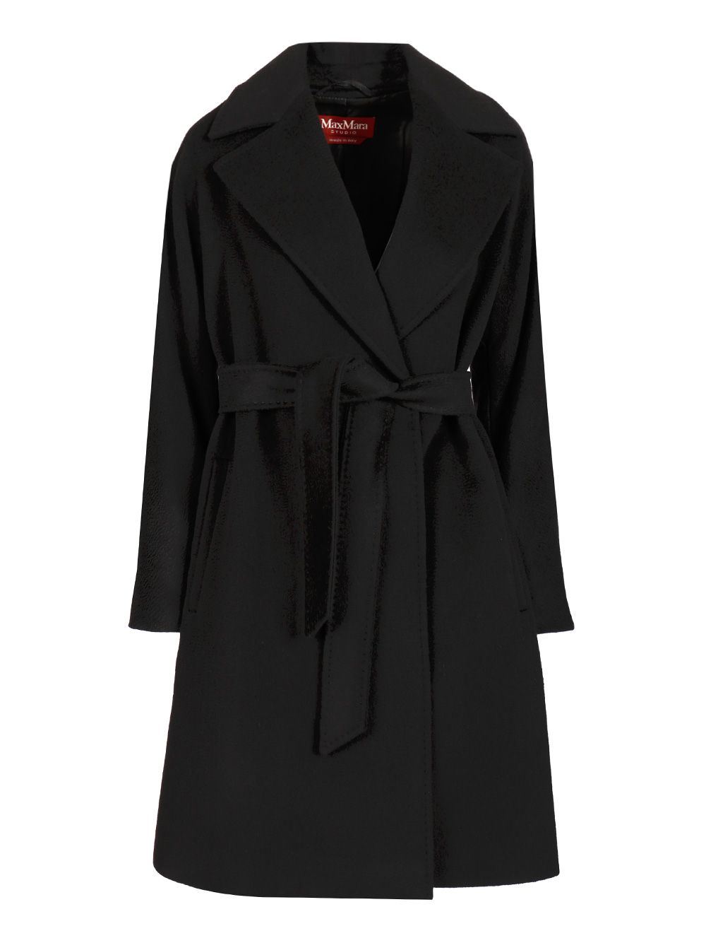 Max Mara Studio Wool Dressing Gown Coat Coats - Black | 5c8789909d8553bf40d789753fbe40186e23023e