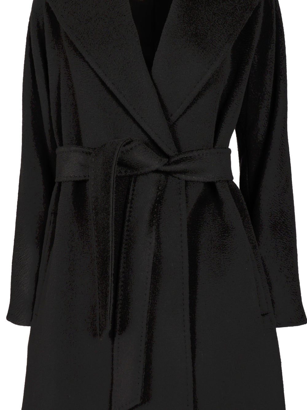 Max Mara Studio Wool Dressing Gown Coat Coats - Black | 705d9c0d77c51986c6083cd45e6f7fa743edb1b0